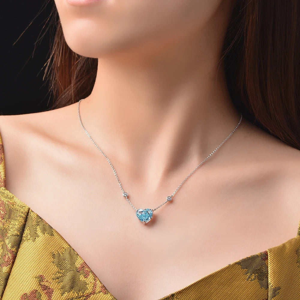 Heart-Shaped Aquamarine Pendant