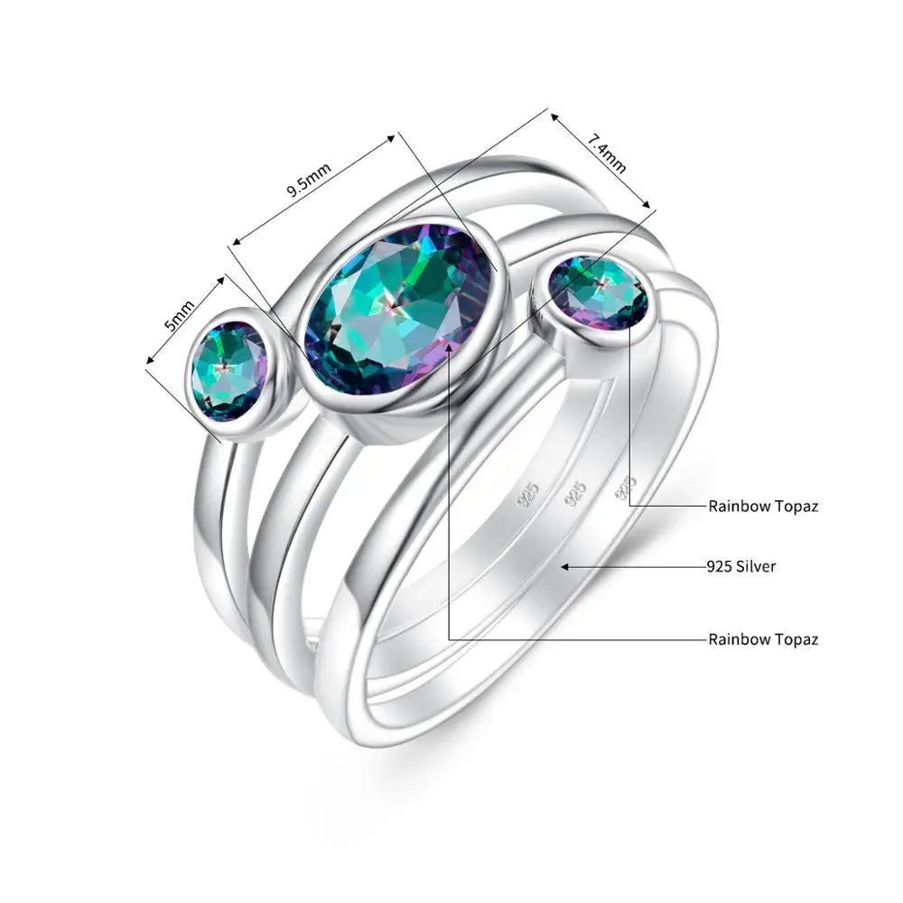 Mystic Rainbow Topaz Ring