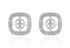 Square Zircon Pearl Studs
