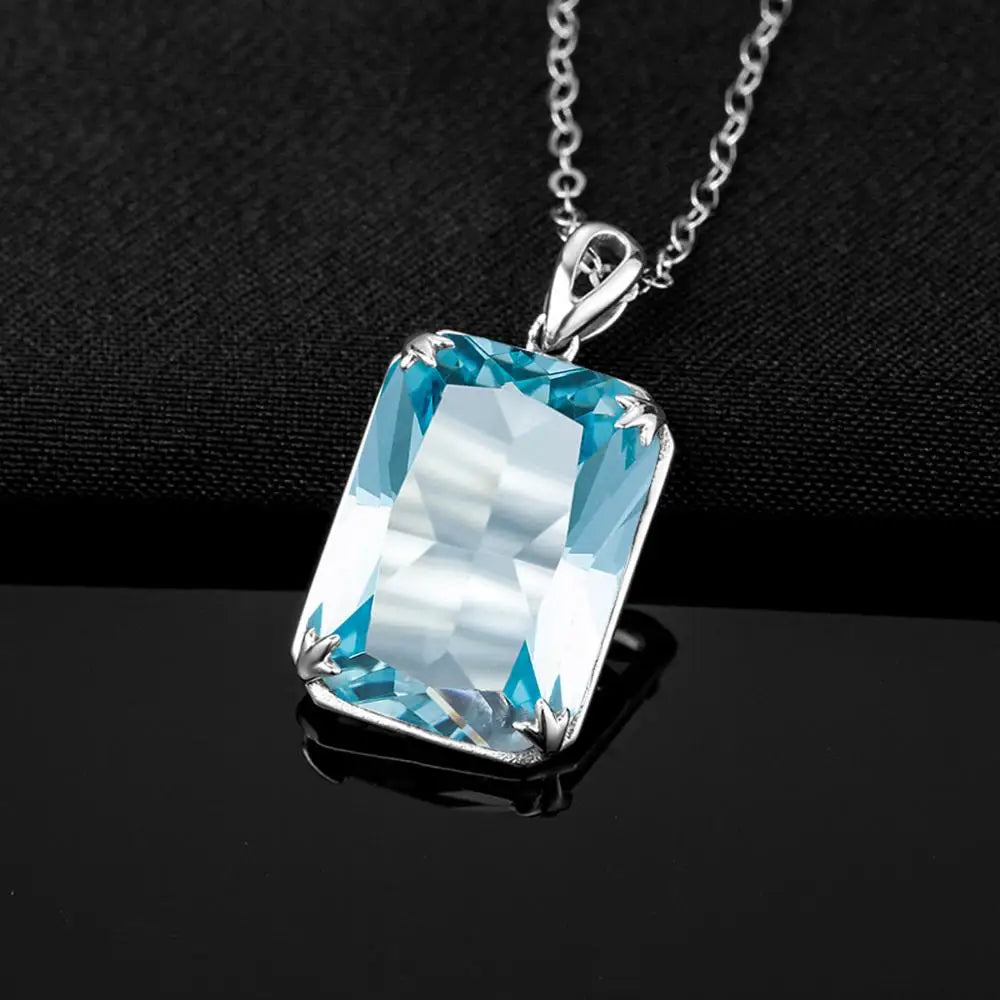 Aquamarine Viking Silver Pendant