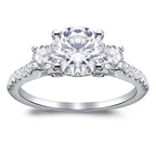 Crystal Glow Silver Ring