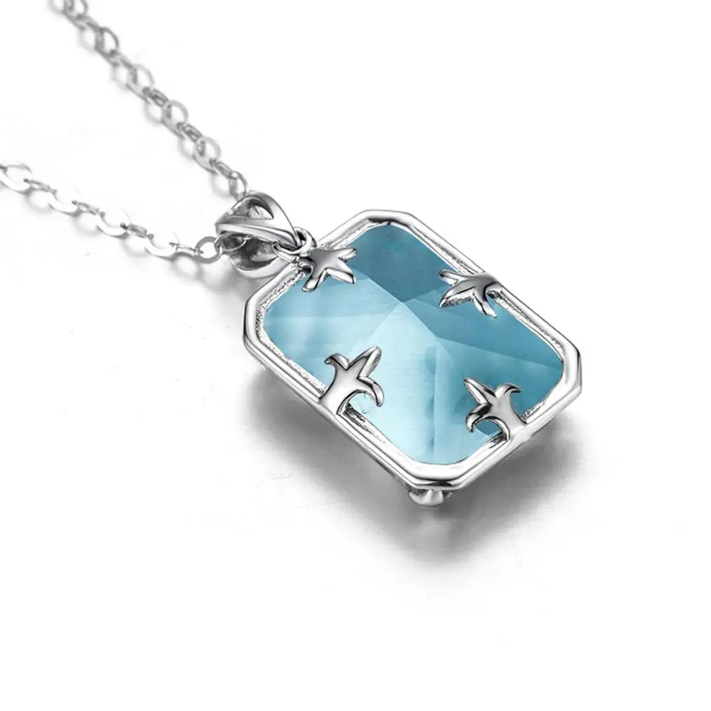 Aquamarine Viking Silver Pendant