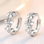 Small Flower Silver Earrings