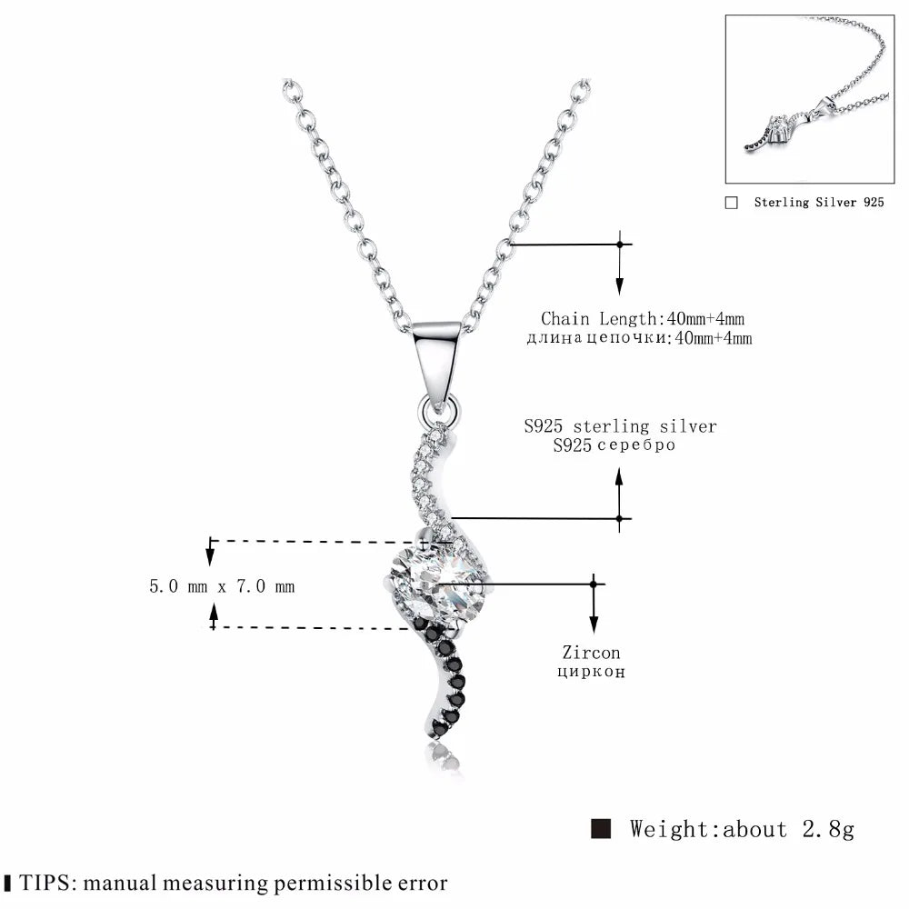 Mono Dot Silver Necklace