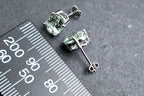 Green Amethyst Silver Earrings