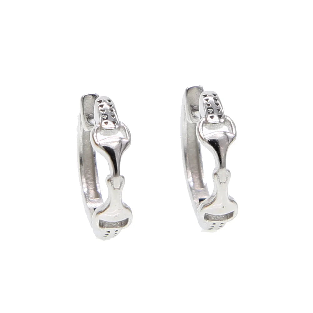 Equestrian Charm Silver Earrings
