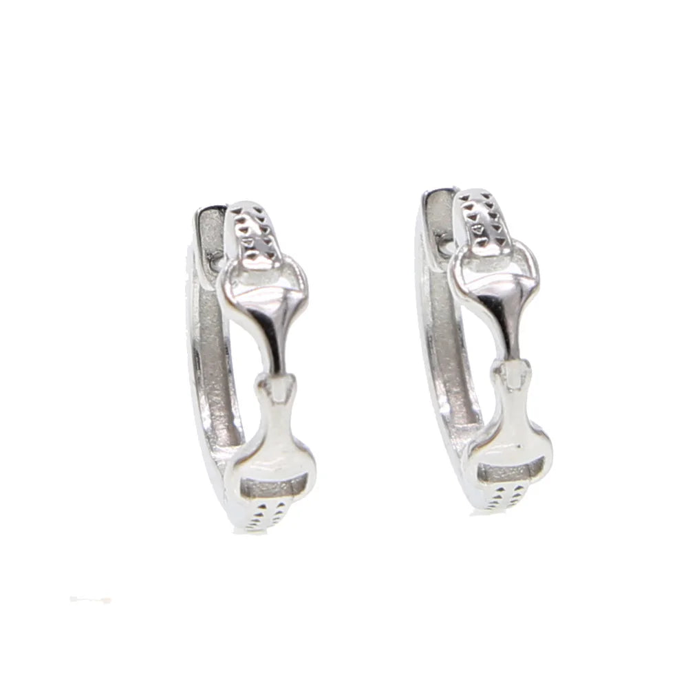 Equestrian Charm Silver Earrings