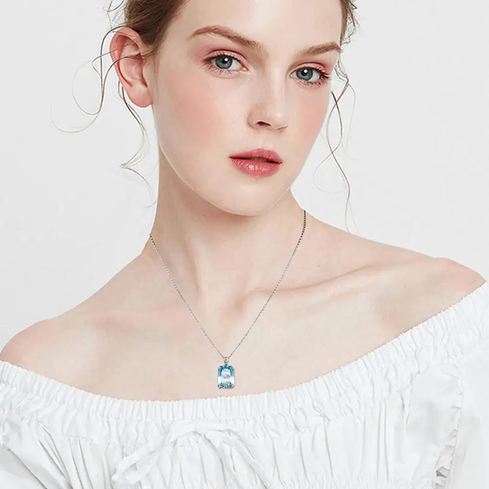 Aquamarine Viking Silver Pendant