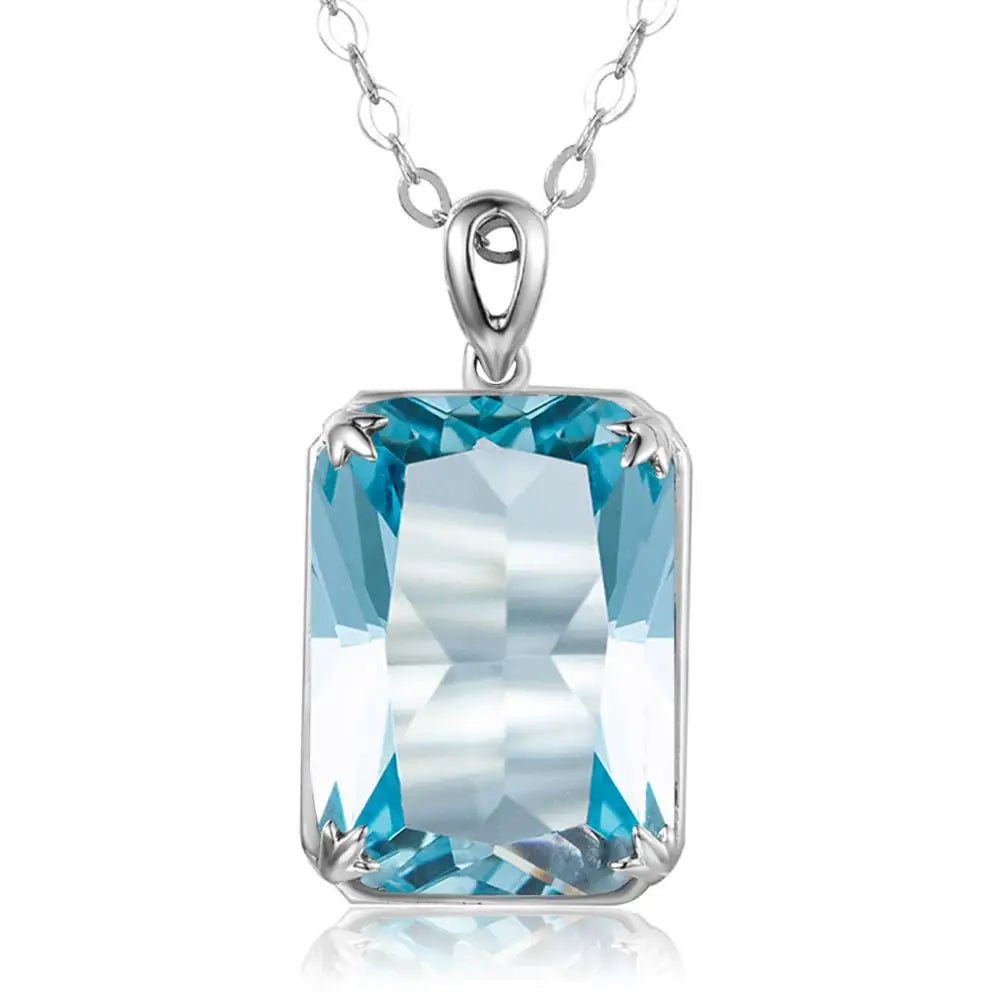Aquamarine Viking Silver Pendant
