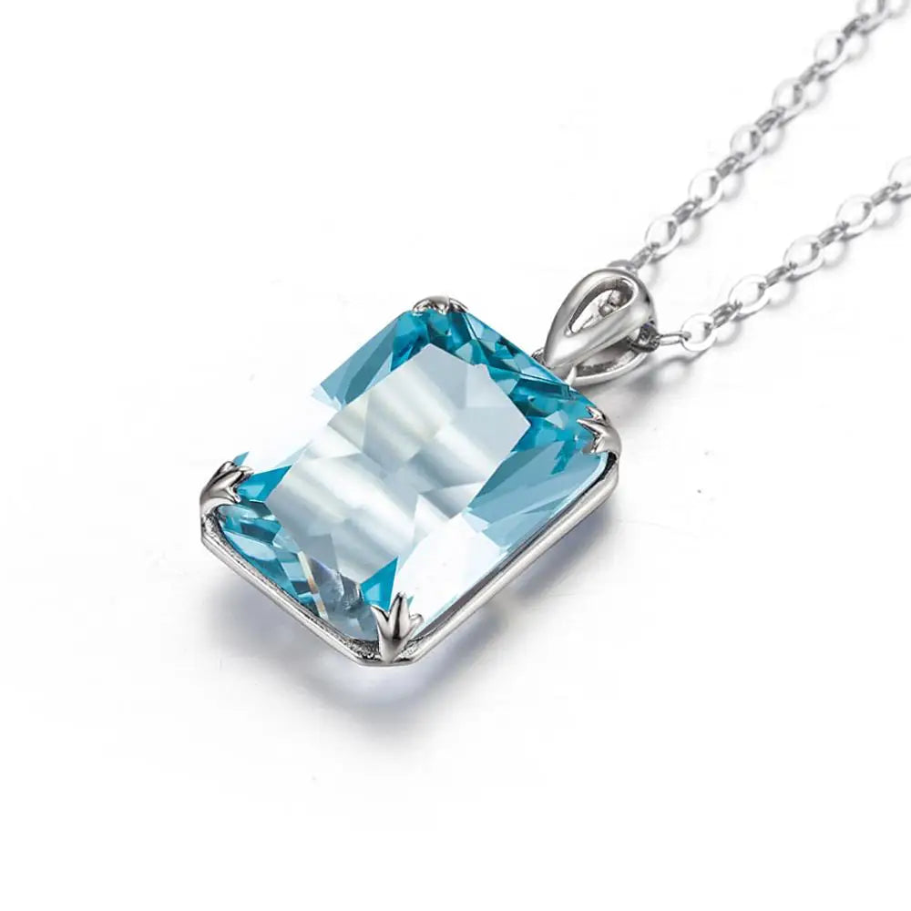 Aquamarine Viking Silver Pendant