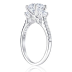 Crystal Glow Silver Ring