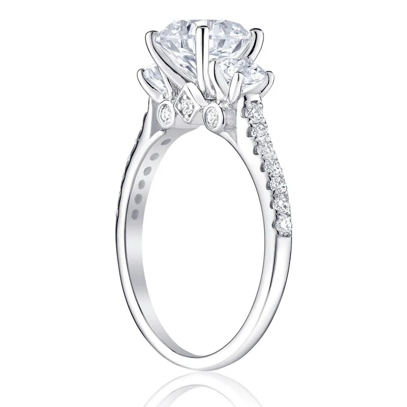 Crystal Glow Silver Ring