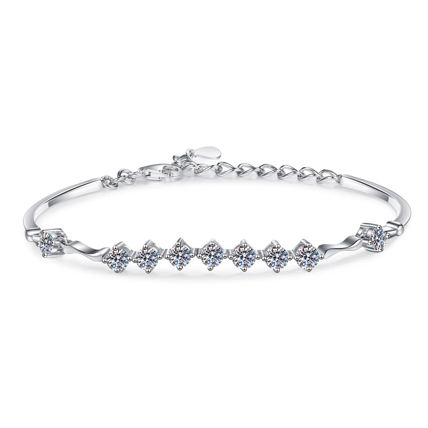 Moissanite Silver Bracelet