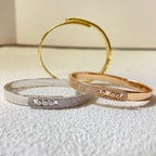 Zircon Inlaid Silver Bracelet