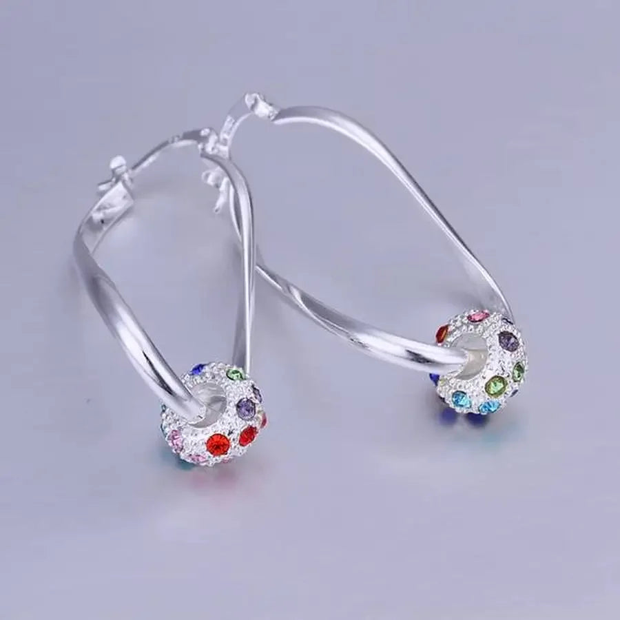 Crystal Engagement Silver Earrings