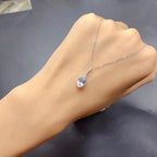 Mini Aquamarine Silver Pendant