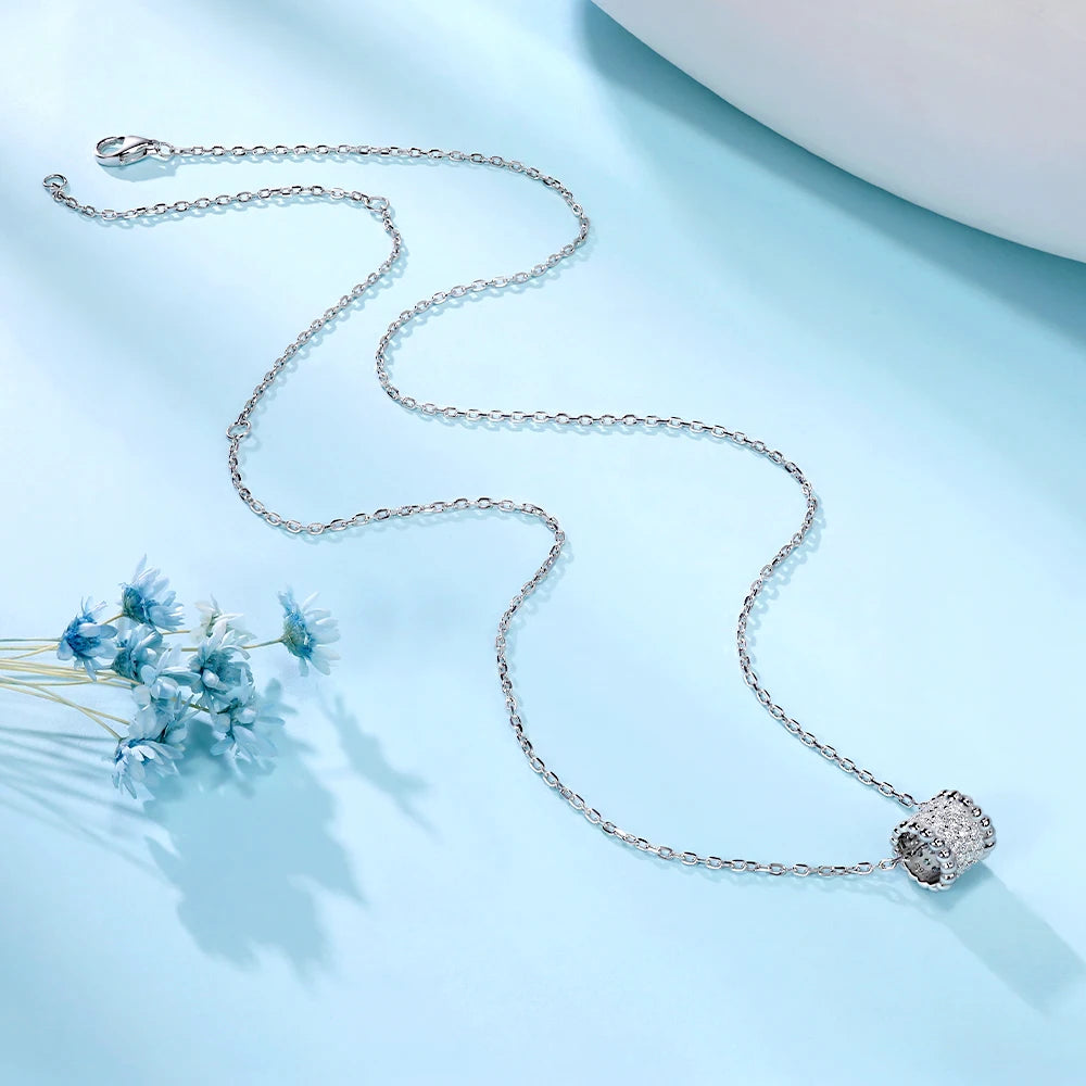 Moissanite Vintage Silver Pendant