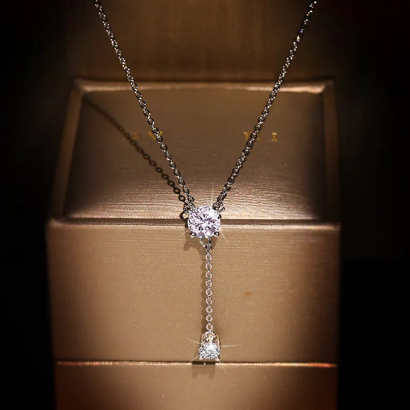 Bridal Halo Zircon Necklace