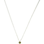 Emerald Glow Silver Chain
