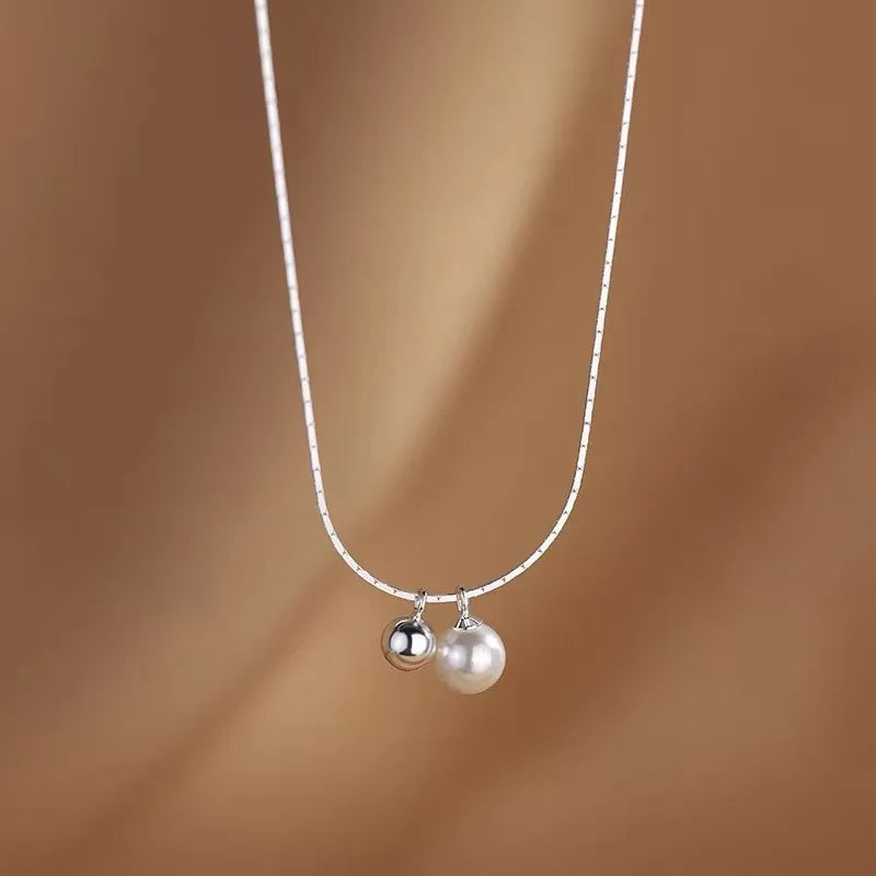 Pearl Bead Silver Choker