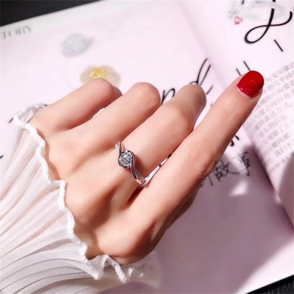 Shimmer White Sapphire Ring