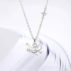 Paper Crane Zircon Necklace