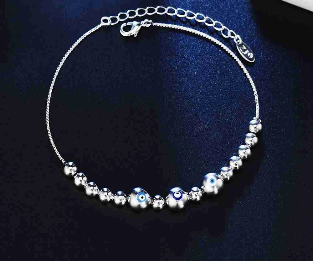 Silver & Gold Beads Bracelet
