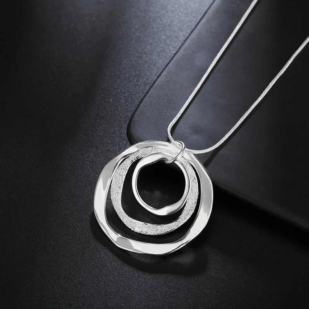 Bohemian Triple Circle Necklace