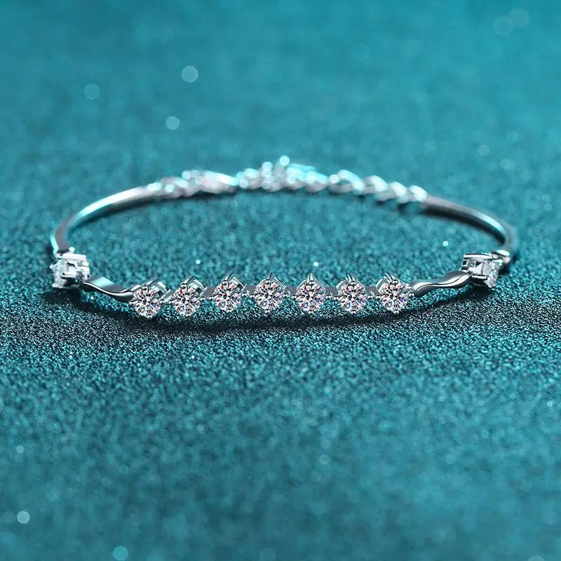 Moissanite Silver Bracelet