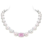Pearl & Zircon Silver Necklace