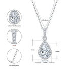 Moissanite Vintage Silver Necklace
