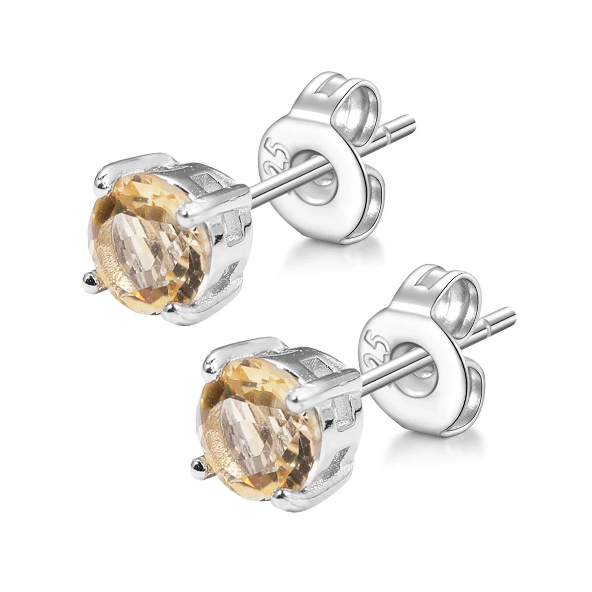 Natural Crystal Silver Earrings