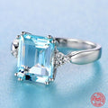 Aquamarine Luxe Silver Ring