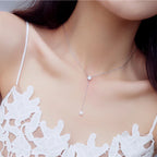 Bridal Halo Zircon Necklace
