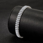 Zircon Glow Silver Bracelet