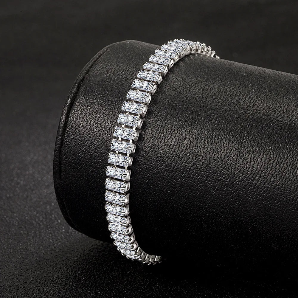 Zircon Glow Silver Bracelet