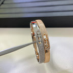 Zircon Inlaid Silver Bracelet