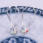 Crystal Engagement Silver Earrings