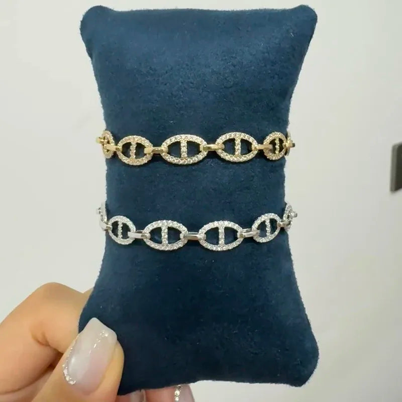 Classic Zircon Silver Bracelet