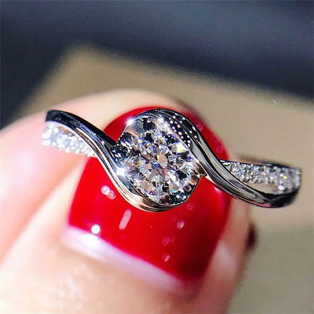 Shimmer White Sapphire Ring