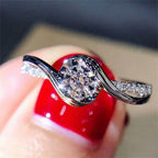 Shimmer White Sapphire Ring
