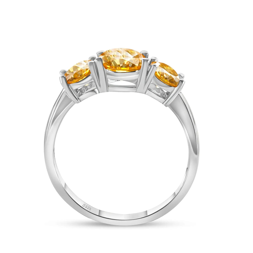 Red Moissanite Charm Ring