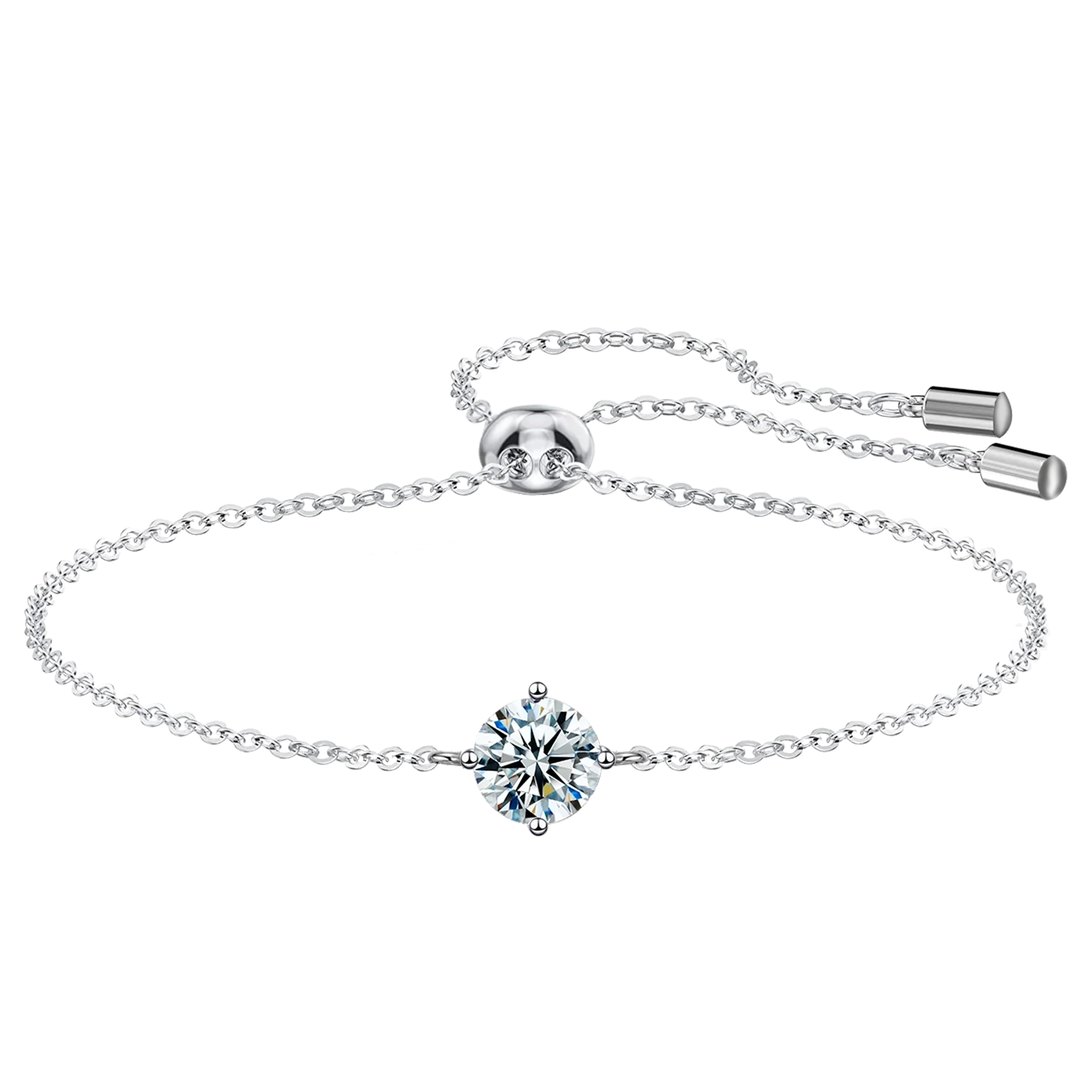 1CT Moissanite Silver Bracelet