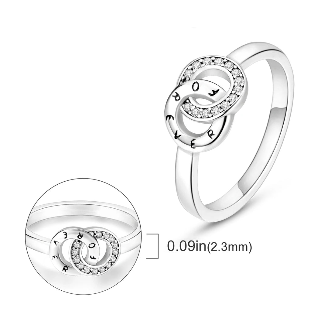 Double Halo Silver Ring