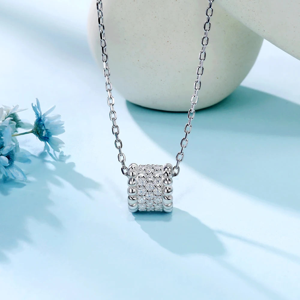 Moissanite Vintage Silver Pendant