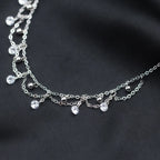 Crystal Choker Silver Necklace