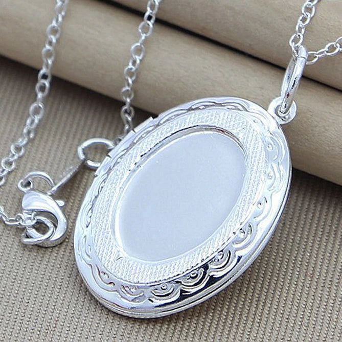 Photo Locket Silver Necklace