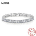 Zircon Glow Silver Bracelet