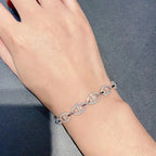 Classic Zircon Silver Bracelet