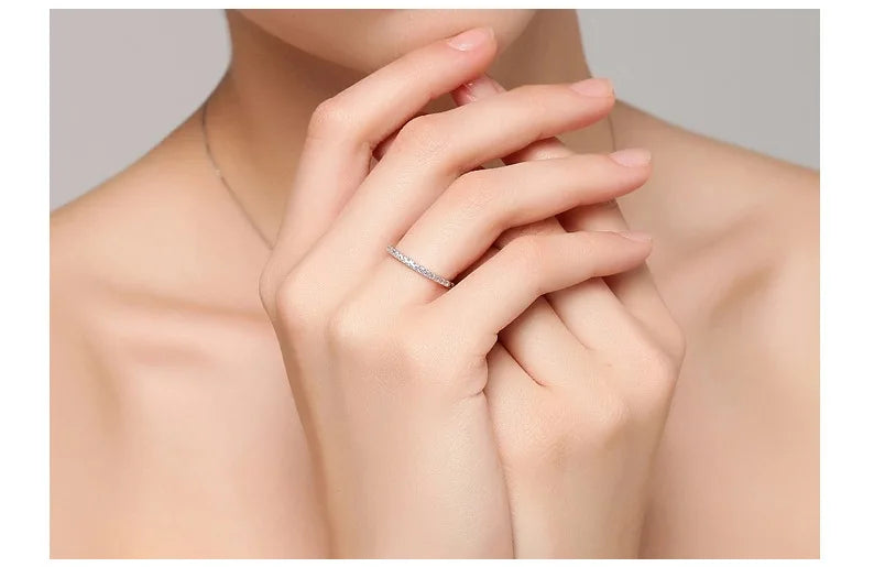 Minimalist White Zircon Ring